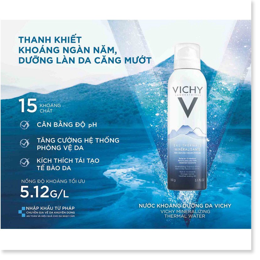 [Mã chiết khấu giảm giá mỹ phẩm chính hãng] Xịt Khoáng Vichy Eau Thermale Spa Water