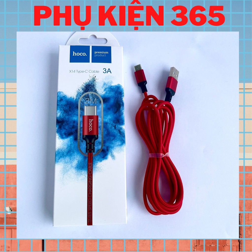 Cáp Sạc Nhanh Dây Dù Max 3A  X14 Type-C Dành Cho Android Cổng Sạc Mới- Chính Hãng