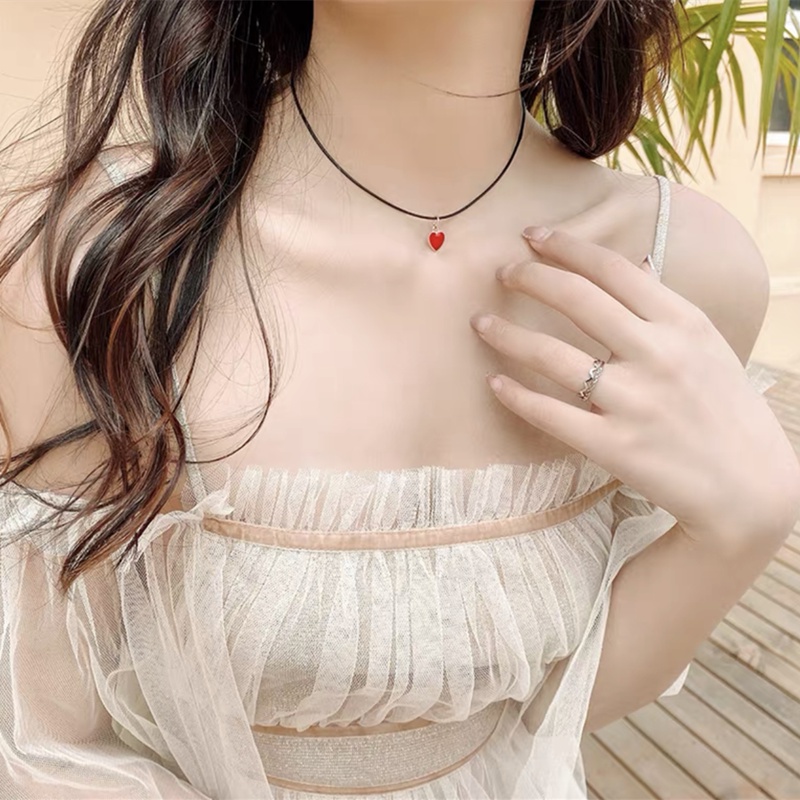 Vòng cổ Mặt Trái Tim Đỏ Thời Trang