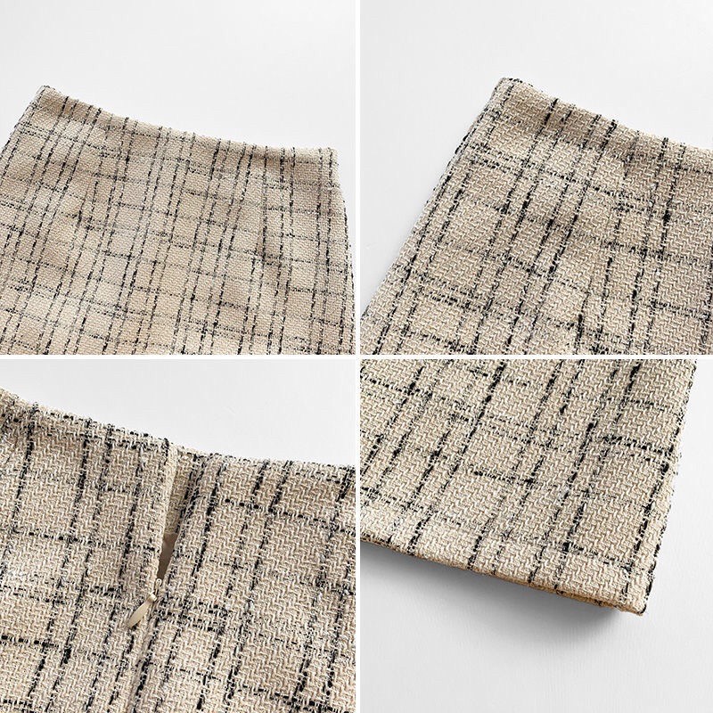 [LA CAROSA] Chân váy dạ tweed 2 màu ĐEN BE, chân váy chữ A | BigBuy360 - bigbuy360.vn