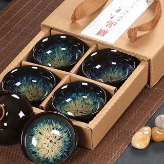 Bộ tách trà hoa văn ẩn lòng