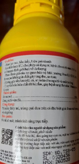 Đặc trị nấm, xử lý ngoại ký sinh trùng trên cá- Sapol- sản phẩm mới hàm lượng cao