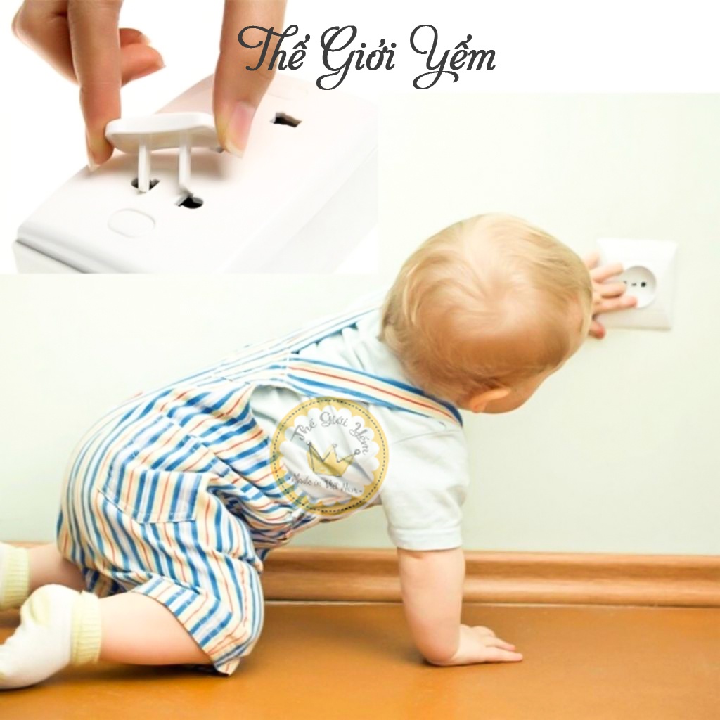 Nút bịt ổ điện 2 chân cao cấp bảo vệ an toàn cho bé chống giật nhỏ gọn chắc chắn THẾ GIỚI YẾM NBOD1