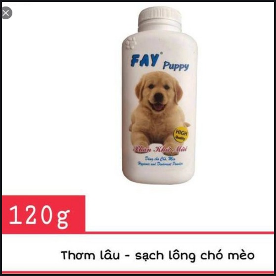 Phấn tắm khô khử mùi diệt khuẩn cho chó Fay 120g
