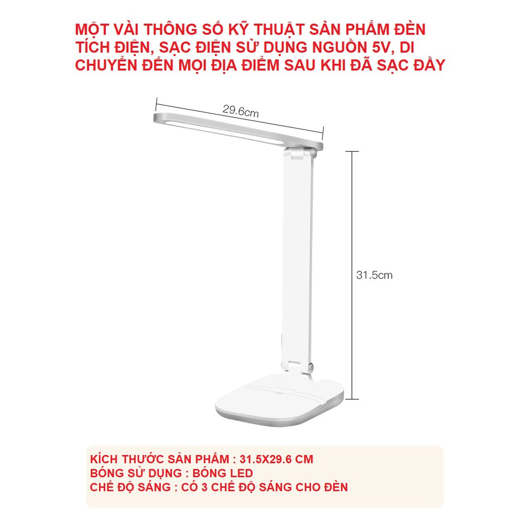 ĐÈN HỌC ĐỂ BÀN LED SIÊU SÁNG Q2 – 3 CHẾ ĐỘ ÁNH SÁNG VÀNG TRẮNG - CHỐNG CẬN, TIẾT KIỆM ĐIỆN-qmart