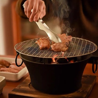 Bếp Gang, Bếp Nướng Than Hoa, Vỉ Nướng BBQ Nhỏ Gọn.