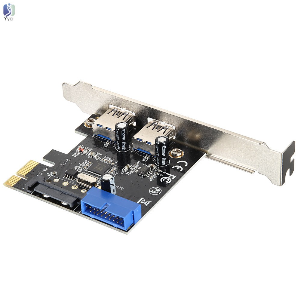 Yy Superspeed 2 Ports USB 3.0 Expension Card PCI-E 15 Pins SATA 5Gbps Power Connector @VN | BigBuy360 - bigbuy360.vn
