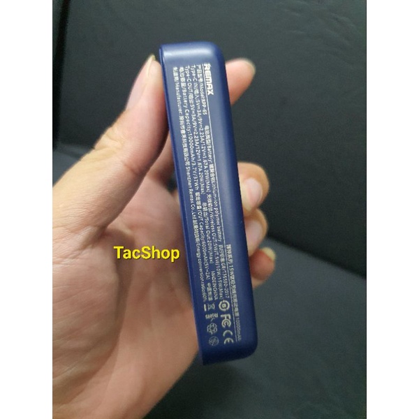 Pin sạc dự phòng không dây Từ Tính Remax Magnetic 10000mAH RPP-65 hỗ trợ sạc nhanh PD20W For I P 12/13 -BH 12 tháng