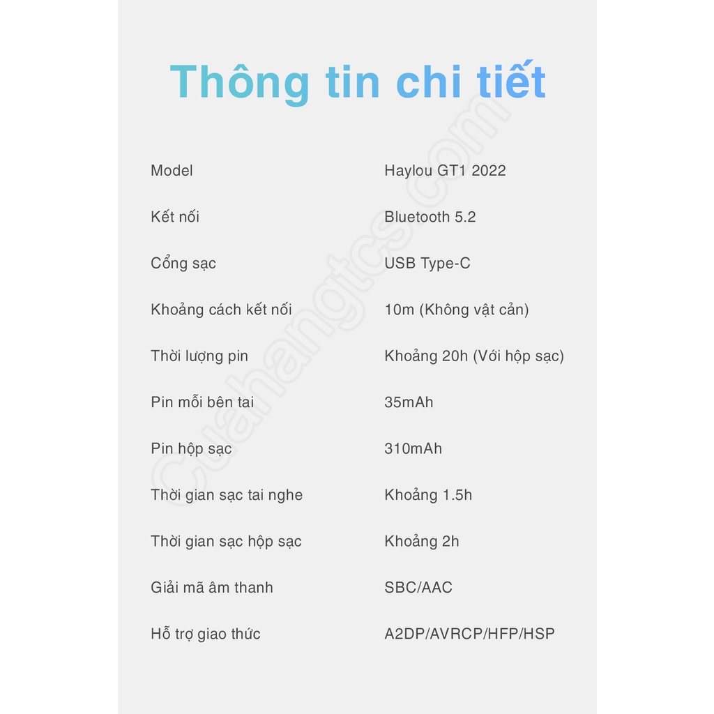 Tai nghe bluetooth Haylou GT1 2022 chính hãng