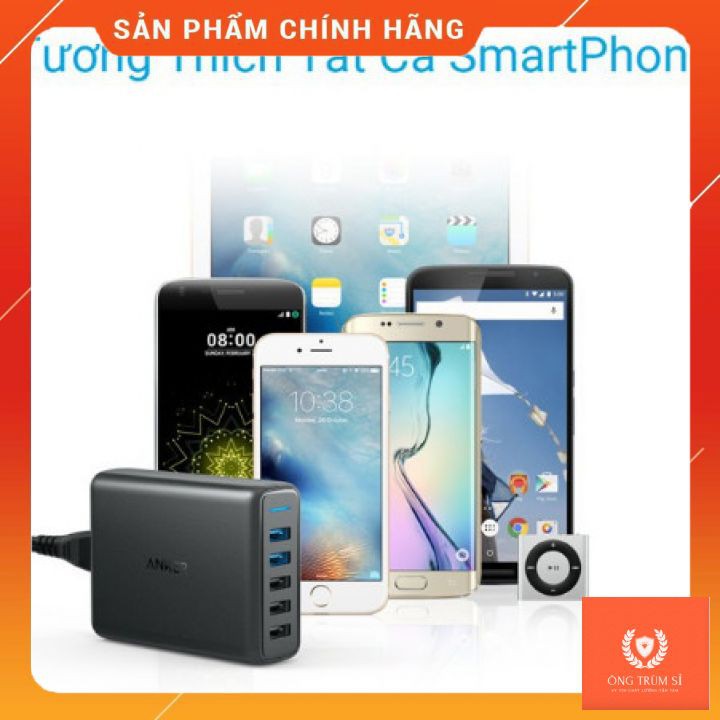 Adapter Sạc nhanh 5 cổng USB Anker A2054