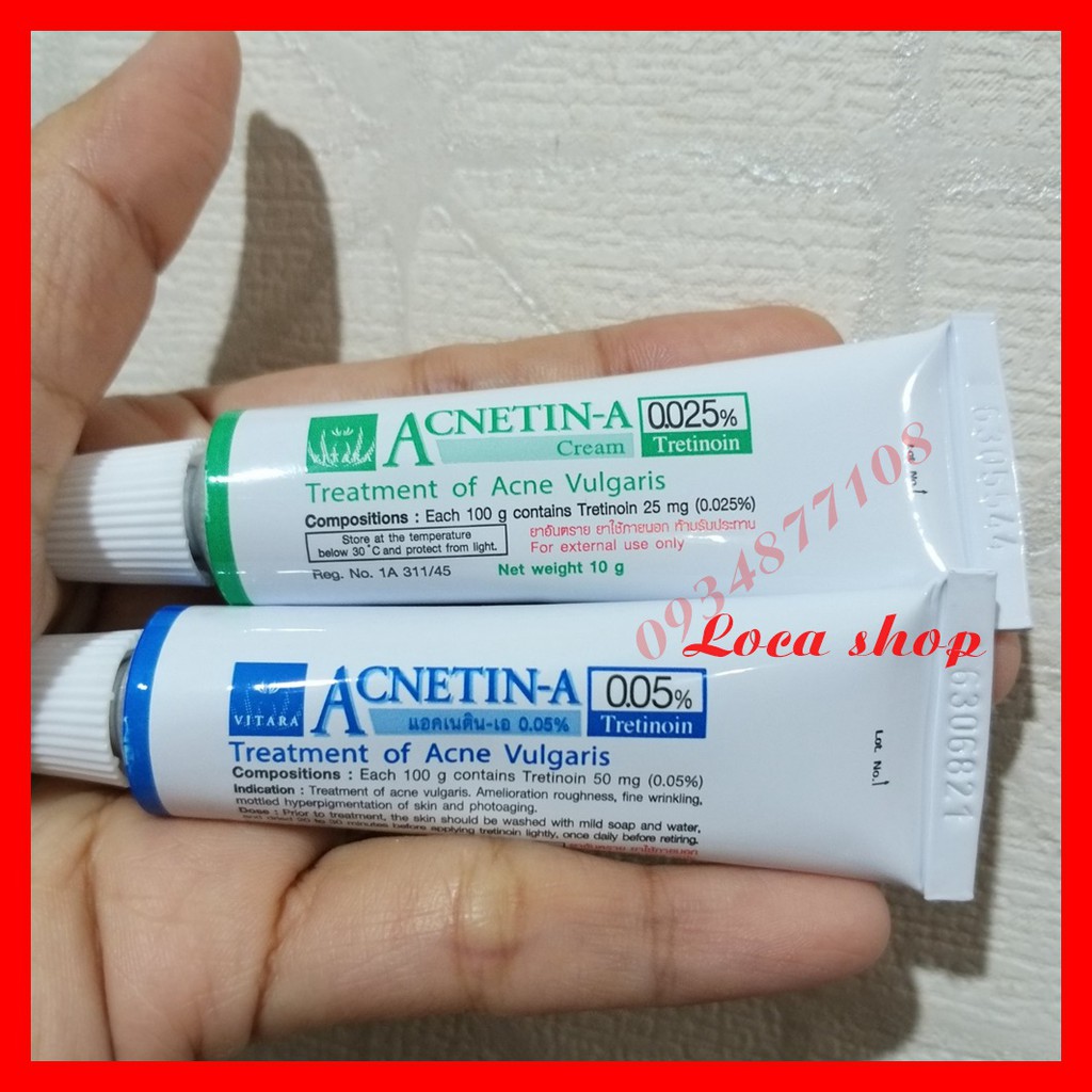 [Mã COS1904 giảm 8% đơn 300K] [Có Bill] Tretinoin 0.05% - tretinoin 0.025% Acnetin A Kem đẩy mụn Retin A Thái mới | BigBuy360 - bigbuy360.vn