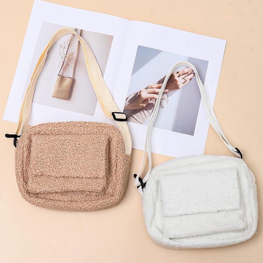 Túi Đeo Vai Bằng Lông Cừu Thời Trang Mùa Đông Giản Dị Dành Cho Nữ MIHAN1