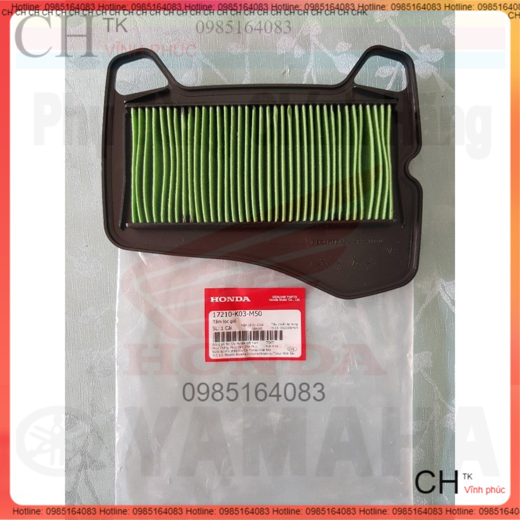 Tấm lọc gió, khí WAVE RSX 110 từ 2014 đến 2016 (Mã số: 17210K03M50) chính hãng