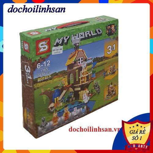 LEGO GHÉP HÌNH MINECRAFT NGÔI NHÀ 3 TRONG 1-369 CHI TIẾT