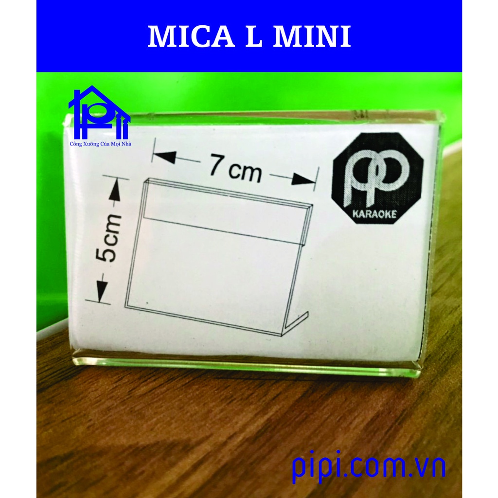 MENU MICA L, MICA ĐỂ BÀN, BẢNG GIÁ MICA, KỆ THÔNG TIN SẢN PHẨM mini để bàn, trong suốt, NHIỀU kích thước, sẵn giao ngay