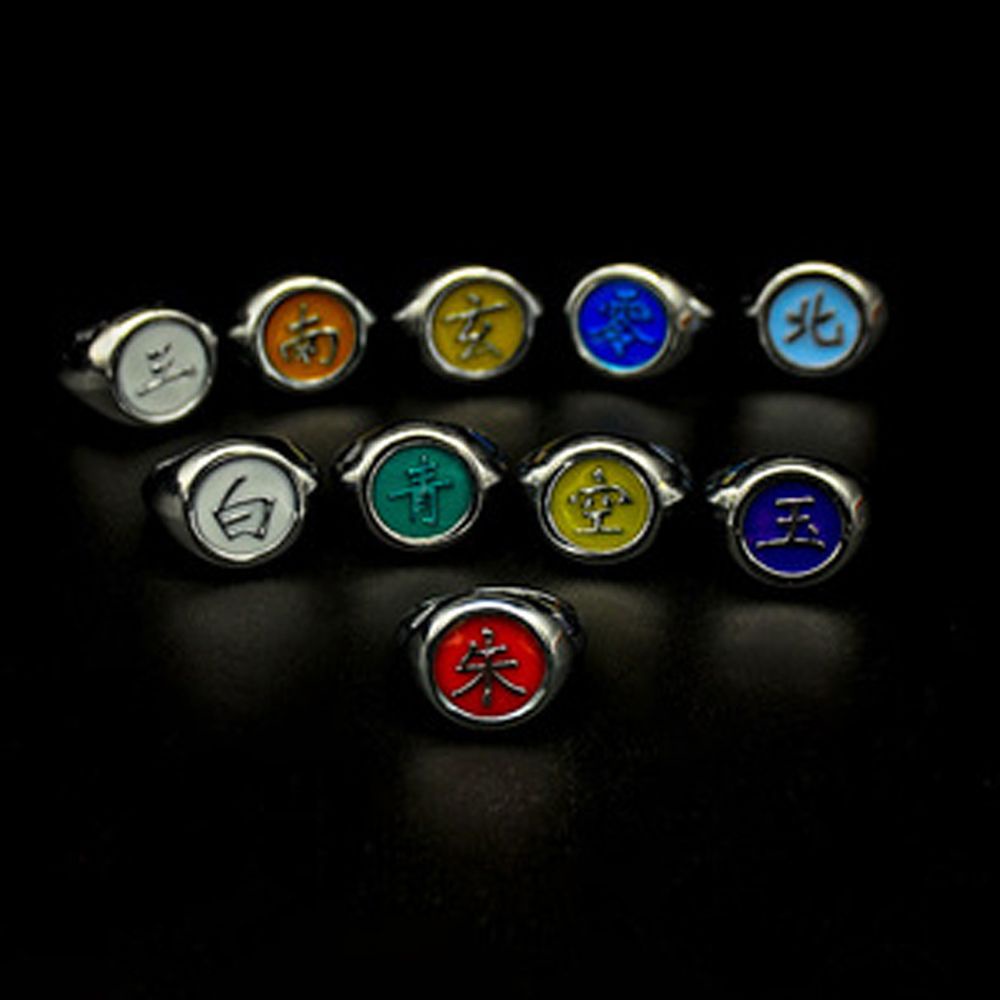 Nhẫn đeo tay họa tiết anime Akatsuki Zhu thời trang sành điệu cho cả nam và nữ