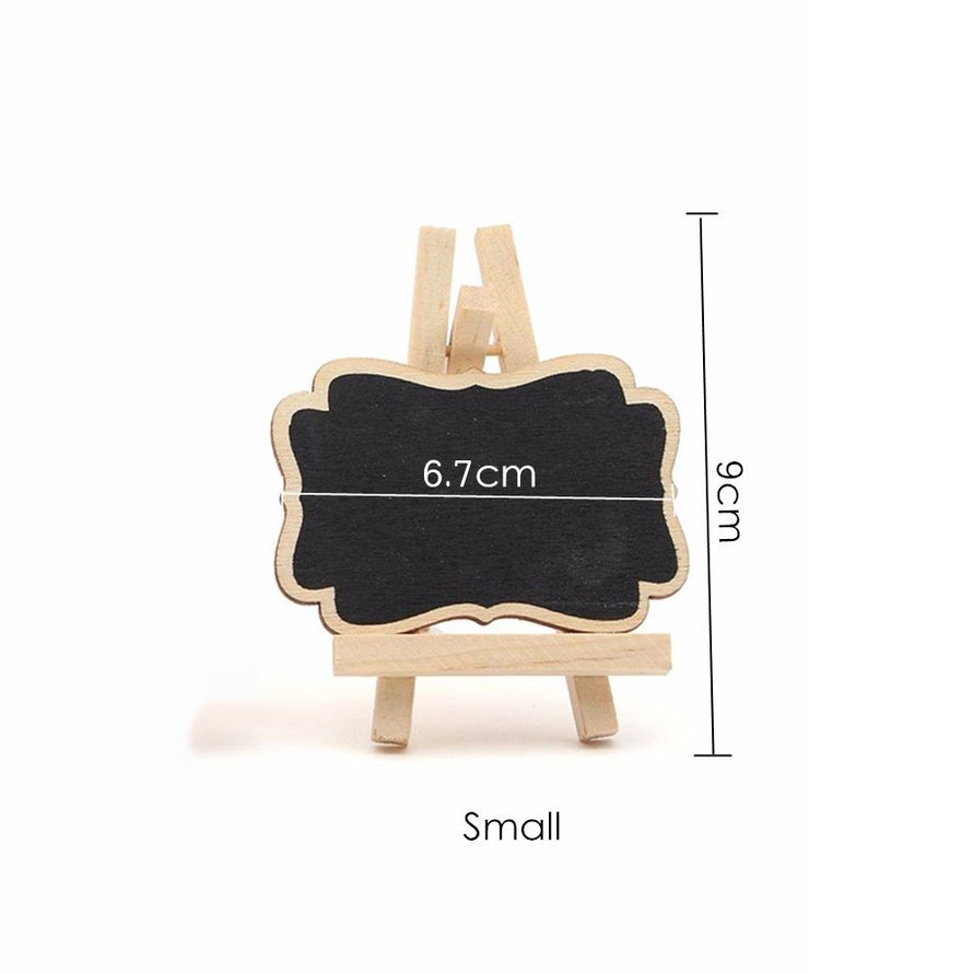 10 cái / bộ Bảng đen bằng gỗ Bảng thông báo đa năng Bảng đen mini