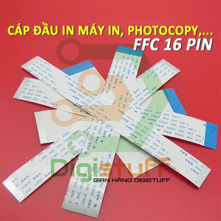 Cáp bẹ 16 chân thay cáp đầu in máy in / máy photocopy / scan hoặc máy in decal và các thiết bị khác