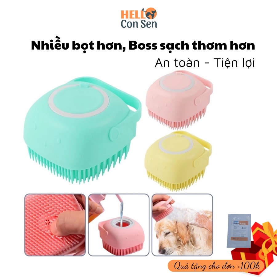 Khăn tắm cho chó và Găng tay tắm cho chó mèo tạo bọt nhanh tiện tợi giúp lông sạch sâu tắm nhanh hơn xài bền
