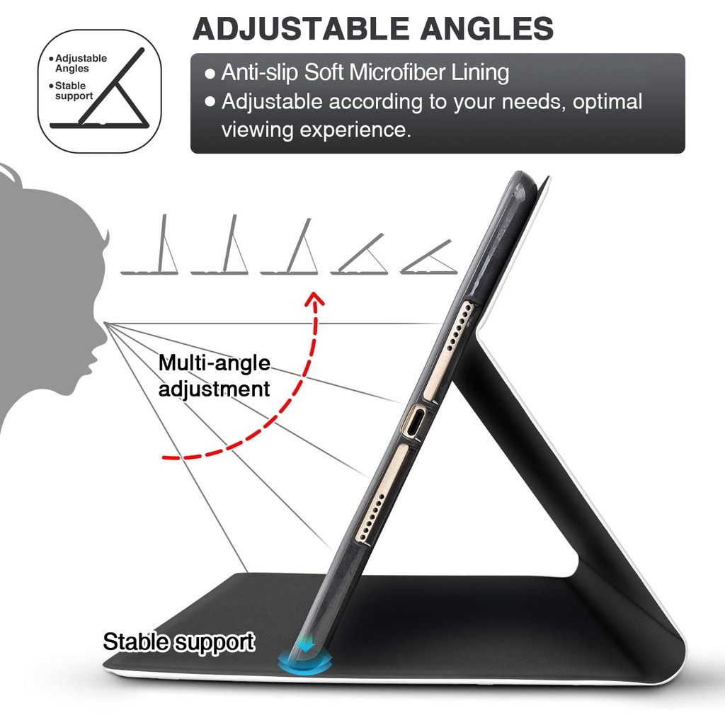 Bao Da Máy Tính Bảng PU Nắp Lật Nam Châm Thông Minh Cho Samsung Galaxy Tab S8 Plus Tab S7 FE S7+ A8 10.5 A7 Lite S7 FE