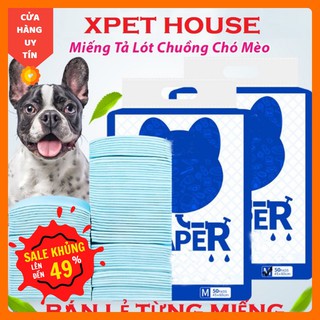 Miếng tã lót chuồng, sàn xe cho chó mèo, thú cưng [ BÁN LẺ TỪNG TẤM] siêu thấm hút
