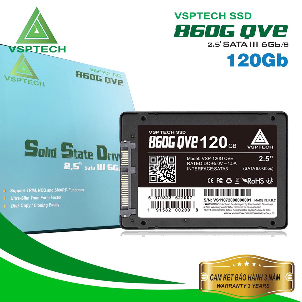 S043 Ổ Cứng SSD VSPTECH 120G (860G QVE) Chính Hãng