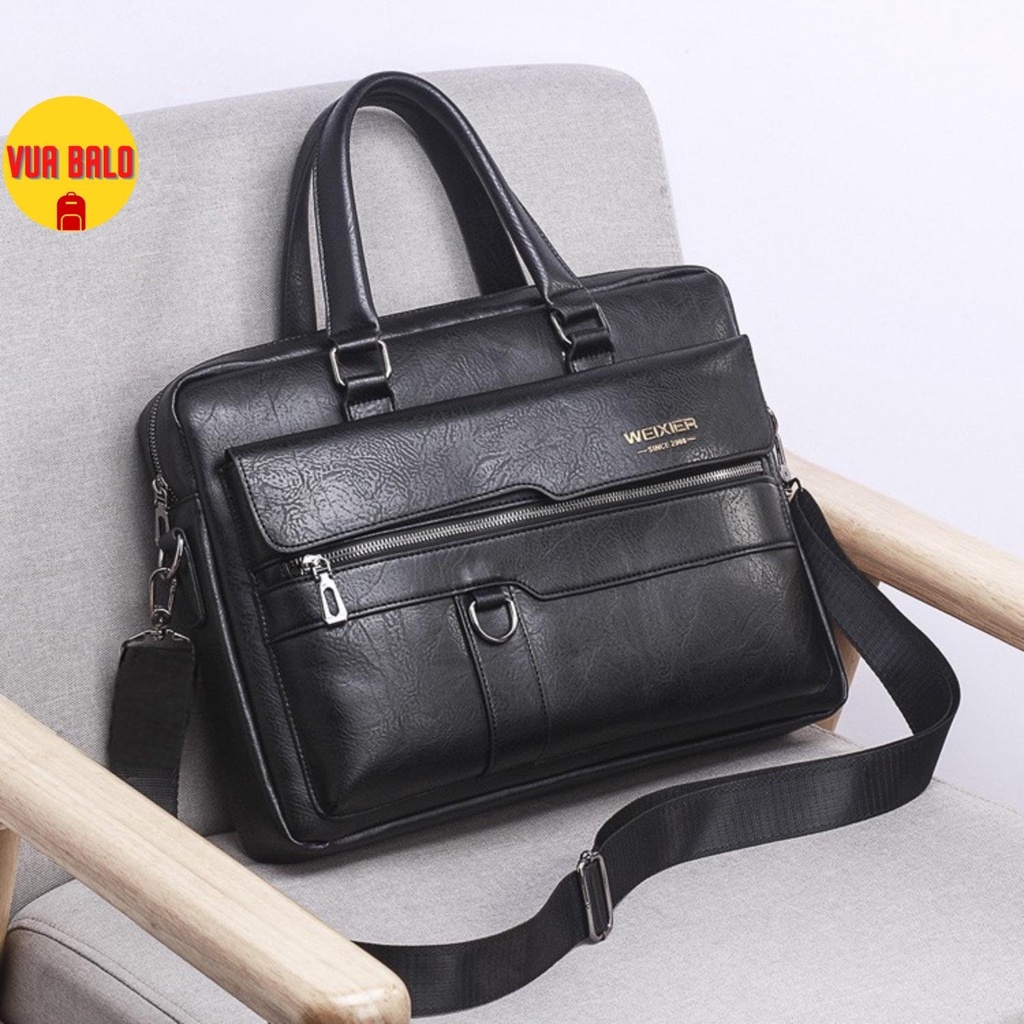 Cặp đựng laptop WEIXIER chứa laptop 14 inch đi làm, cặp Da Cao Cấp công sở VBL | BigBuy360 - bigbuy360.vn