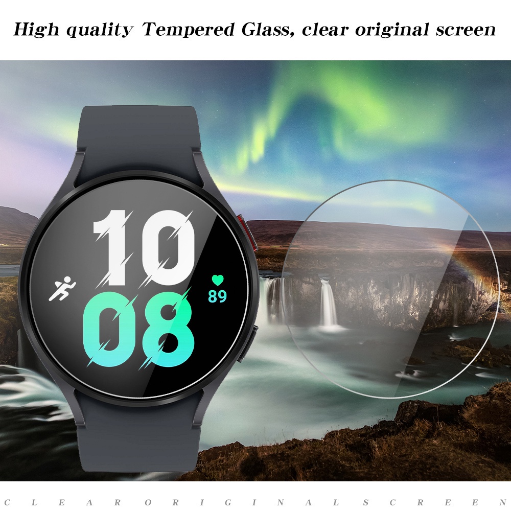 Kính cường lực bảo vệ màn hình đồng hồ JANSIN thích hợp cho Samsung Galaxy Watch 5 5 Pro 45mm 44mm 40mm