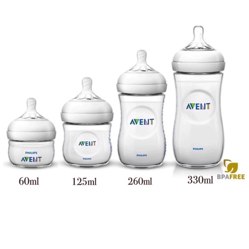 Bình sữa Avent Natural 60ml/125ml/260ml/330ml