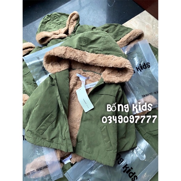 Áo Parka Lửng Bé Trai &amp; Bé Gái Lót Lông Xanh Lá Target