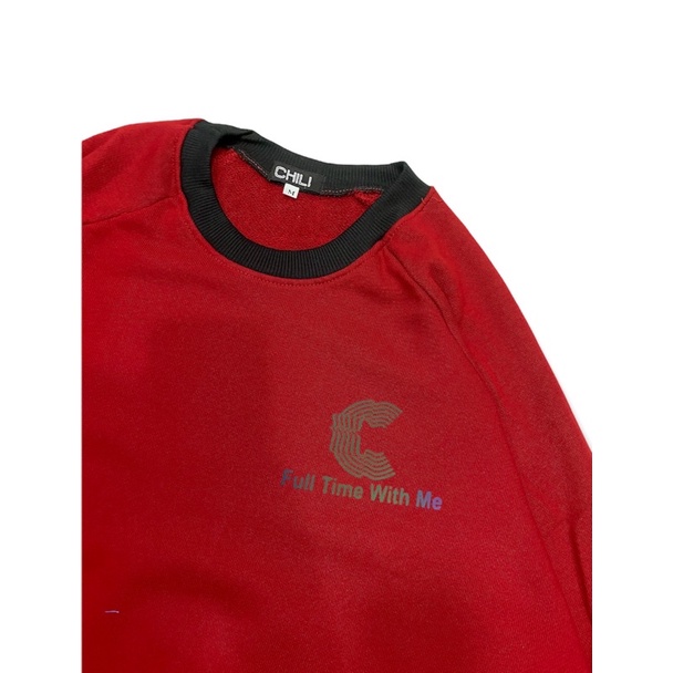 Áo Sweater Slit CHILICLUB Unisex ( SW SLIT ĐỎ)