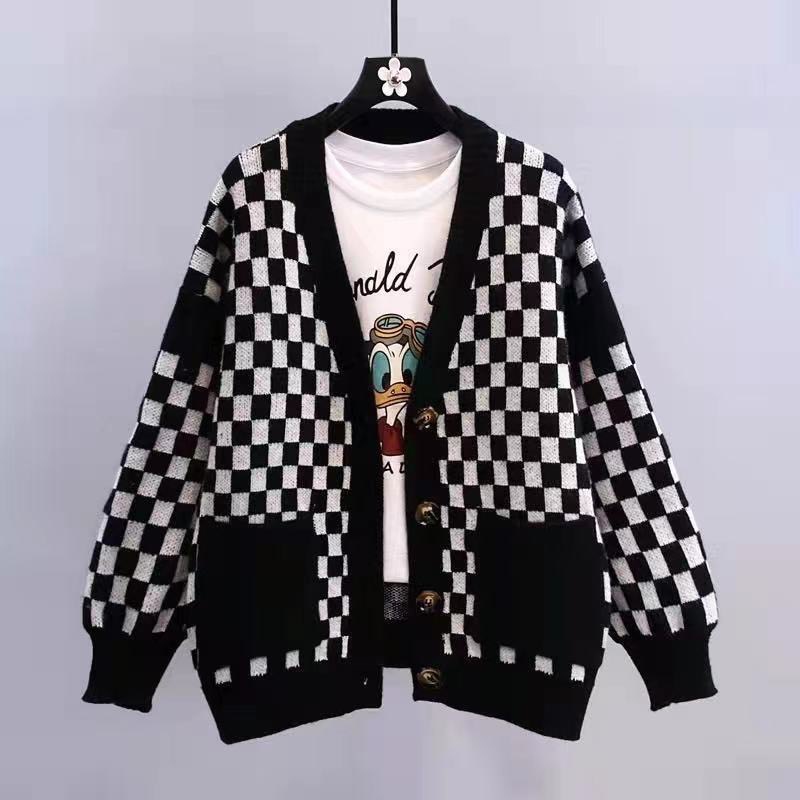 Áo Khoác Cardigan Mỏng Kẻ Ô Bàn Cờ Tay Dài ( Có kèm hình thật 2 hình cuối) Smide Clothing