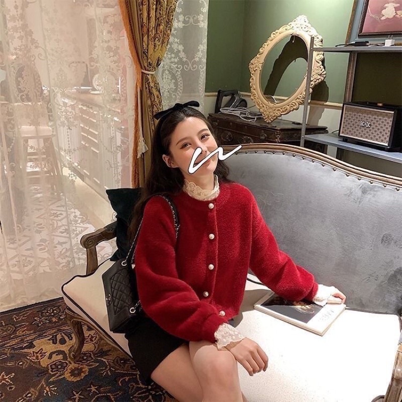 Áo Len , Cardigan Lông Chuột Siêu Mịn , cực ấm