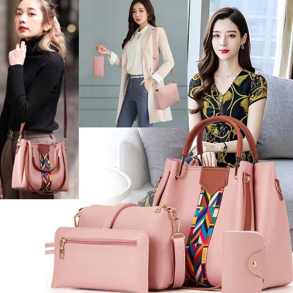 Set Túi Xách 4 Trong 1 Thời Trang Hàn Quốc Cho Nữ