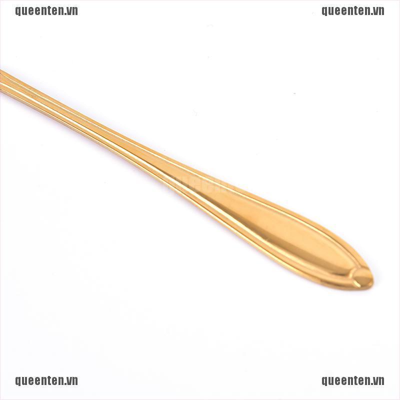 New 1pcs Stainless Steel Teaspoons Flower Shape Dessert Coffee Spoons Tableware QUVN