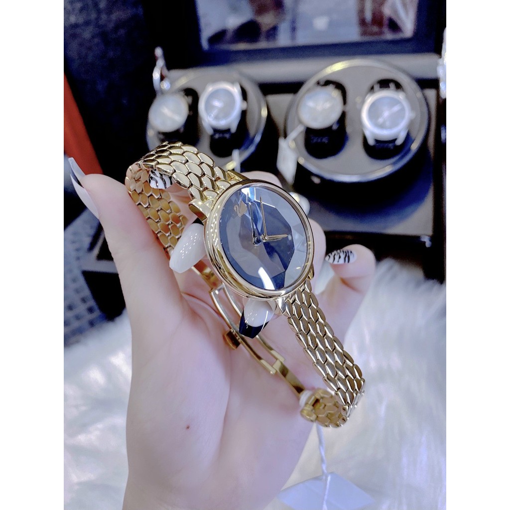 Đồng hồ chính hãng, đồng hồ đeo tay nữ thiên nga SWAROVSKI full box đẹp y hình, siêu sang chảnh, thời trang đẳng cấp