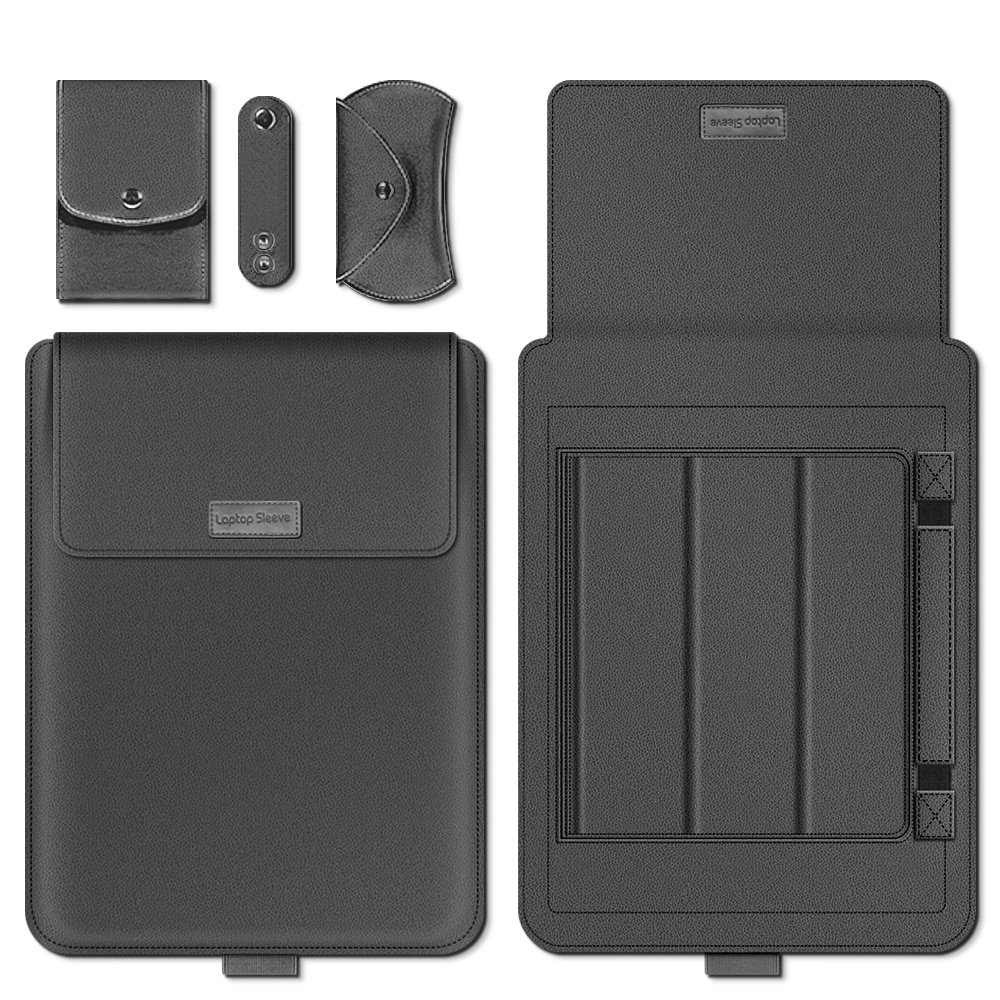 Túi da đựng Laptop 5 trong 1 chống thấm nước có chức năng giá đỡ cho huawei magicbook Macbook Air 11 Air 13 Pro 13 Pro 15 inch
