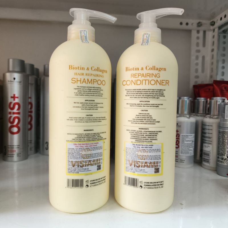 DẦU GỘI XẢ BIOTIN COLLAGEN PHỤC HỒI CHỐNG RỤNG MỌC TÓC 1000ML
