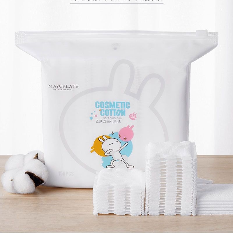 Bông Tẩy Trang 3 Lớp Cotton Pads Maycreate Mềm Mịn 150 Miếng Nội Địa Trung