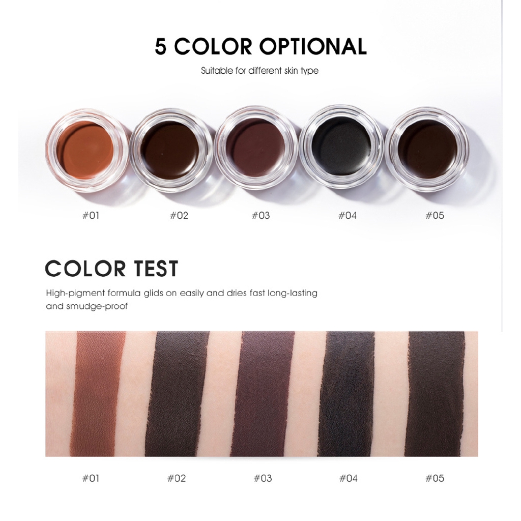 [Hàng mới về] Kem vẽ lông mày Kifoni với 5 màu tùy chọn kèm cọ trang điểm