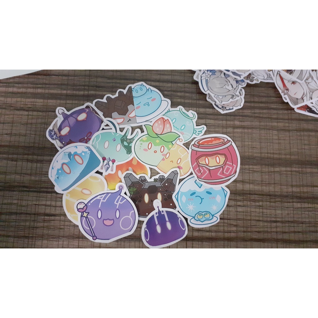 - Set 10/15 Sticker Slime game Genshin Impact dán trang trí siêu đẹp