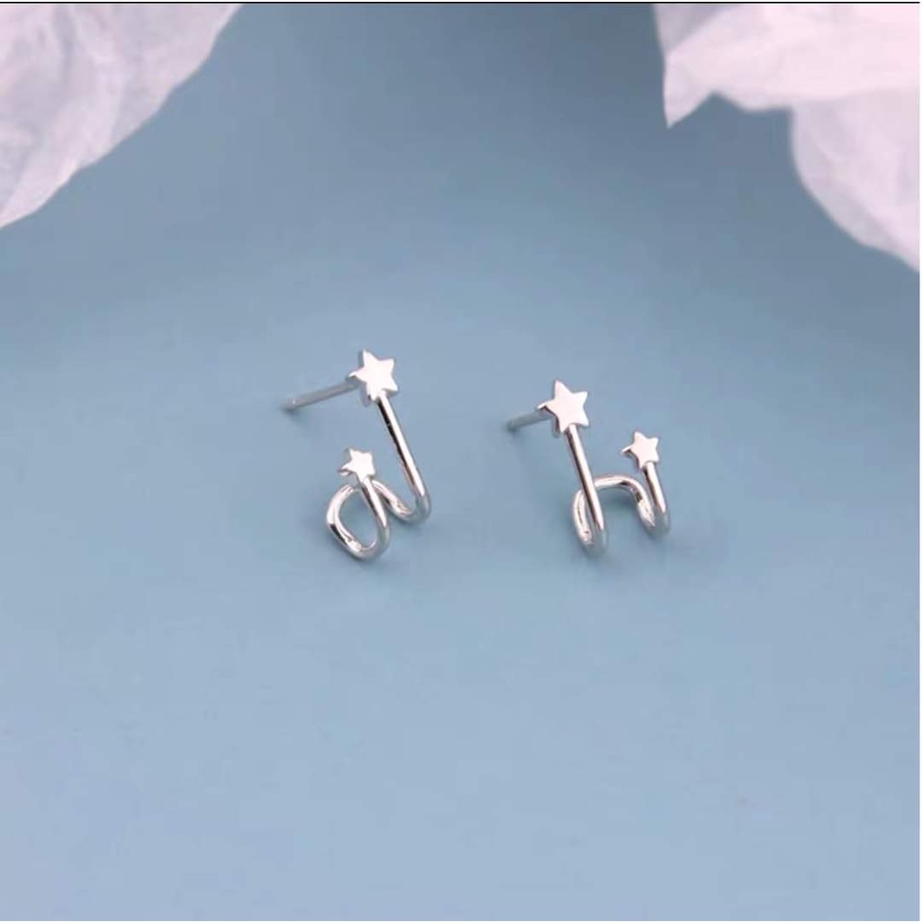 Khuyên tai bạc Khuyên ngôi sao nhỏ ôm viền tai Van jewelry V10724
