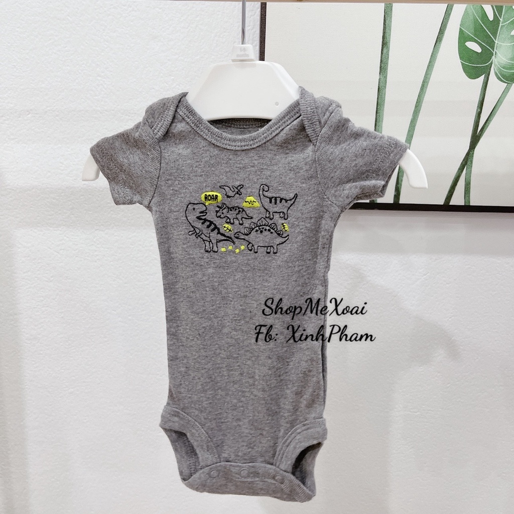 Body chip khủng long cho bé 1-2,5kg(sinh non) 100% cotton,hiệu Carter xuất dư