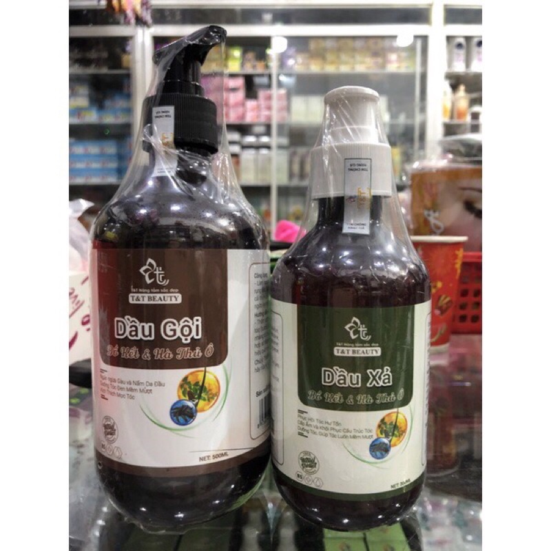 Gội Xả Bồ Kết & Hà Thủ Ô Dành Cho Tóc Gàu, Nấm và Ngăn Rụng Tóc
