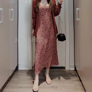SET ĐẦM CHERRY KÈM KHOÁC (KÈM CLIP)