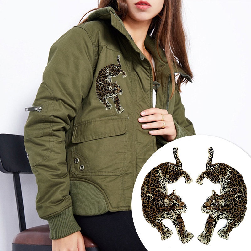 Miếng Dán Trang Trí Quần Áo Bằng Vải Ren Thêu Hình Báo Ý Độc Đáo