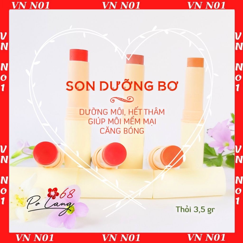 SON DƯỠNG CÓ MÀU HANDMADE PƠ LANG ( hết thâm môi, Dưỡng môi, Màu trẻ trung) | BigBuy360 - bigbuy360.vn