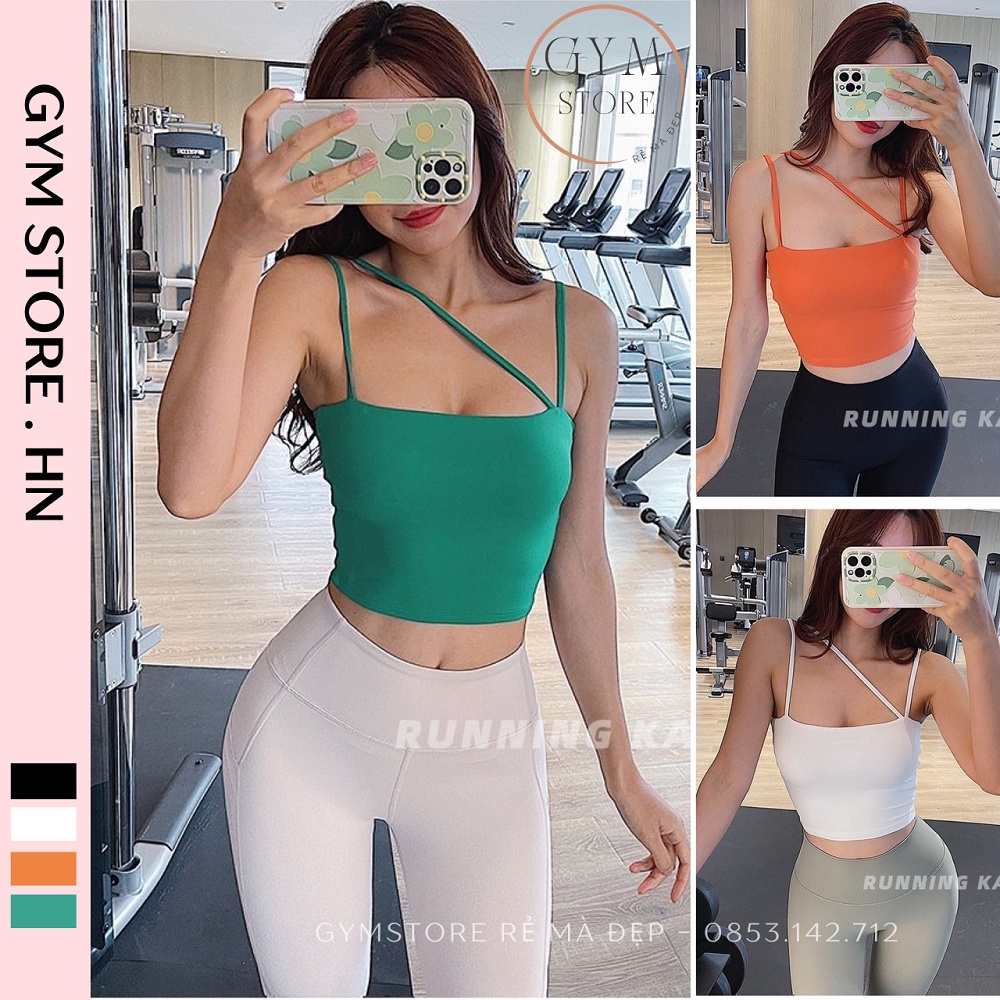 Áo Lót Thể Thao Nữ Sexy Áo bra hai dây tập gym [❤CÓ MÚT NGỰC❤] co giãn thoải mái vải thun bền đẹp 𝐆𝐘𝐌𝐒𝐓𝐎𝐑𝐄 187