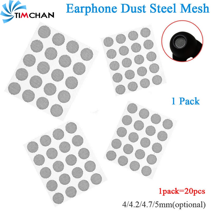 Set 20 Lưới Thép Bọc Tai Nghe Chống Bụi 4mm 4.2mm 4.7mm 5mm