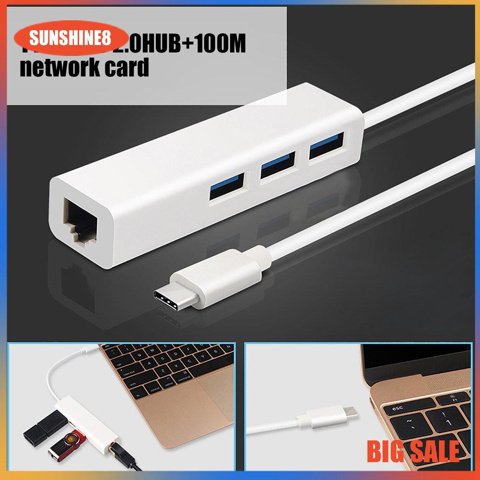 (0504) Cáp Chuyển Từ Usb-C Usb 3.1 Type-C Sang Usb Rj45 Ethernet Lan